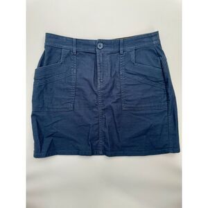 PrAna Skirt Womens Size 6 Nikit Slate Nocturnal Blue Cotton Stretch‎ Mini